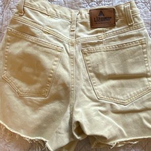 Yellow Denim Jean Shorts